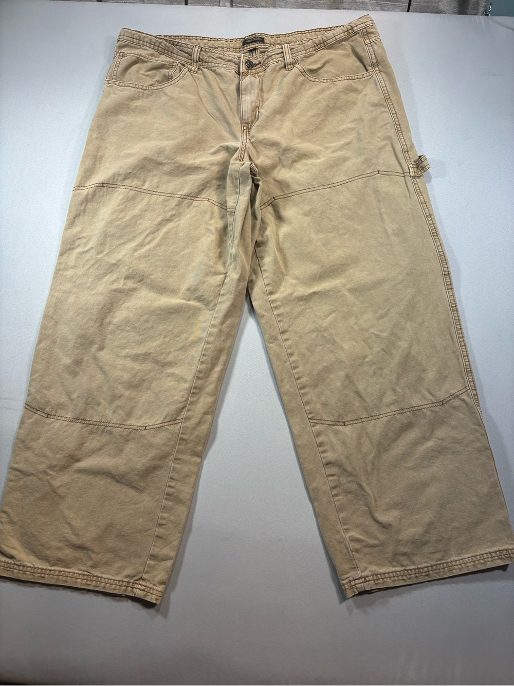 Women’s Beige Wide Leg Carpenter Pants